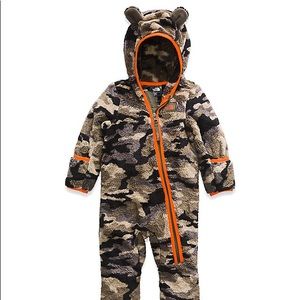 Used north face camo infant fleece Sz 12-18mo